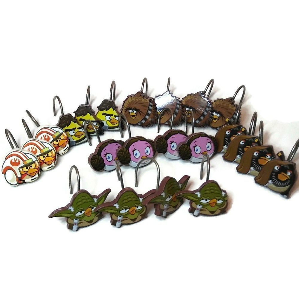 22 pcs Angry Birds Bathroom Curtain Rings - Picture 3 of 3